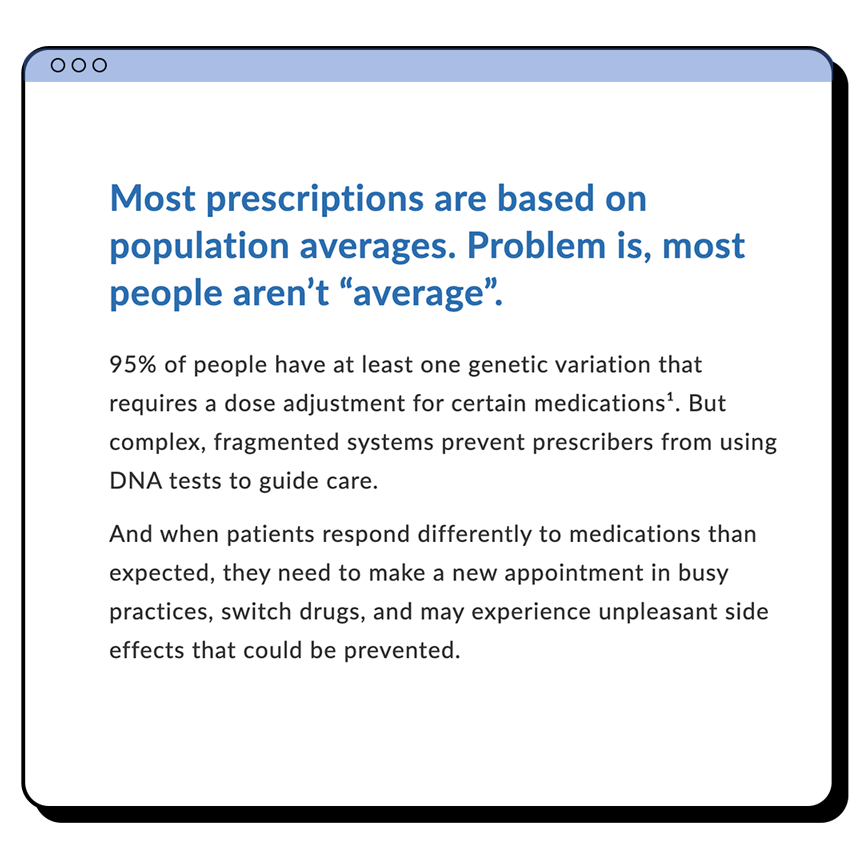 B2B healthtech messaging example showing strong point of view on homepage